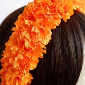 Flowery headband (orange)