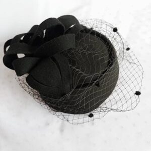 Black woolfelt pillbox hat